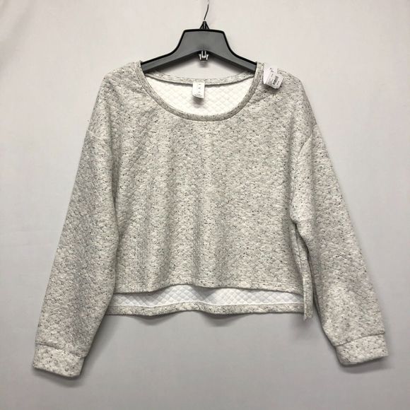 NWT LIVI for Lane Bryant Women Oversized Sweatshirt Size 14 / 16 Cropped M113 -7 - Picture 1 of 14